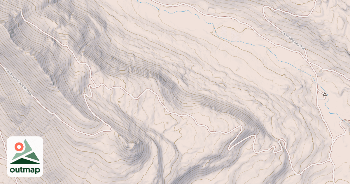 Map of HENDERSON MOUNTAIN