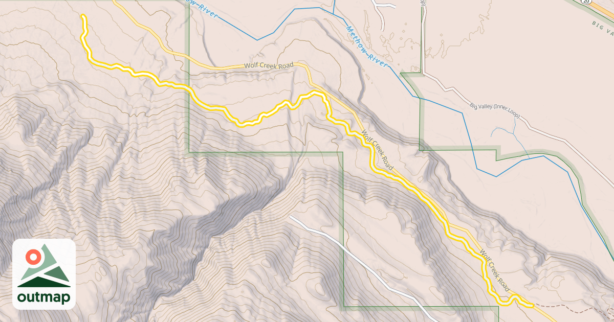 Map of Methow Community Trail- Wolf Ridge to Browns Farm