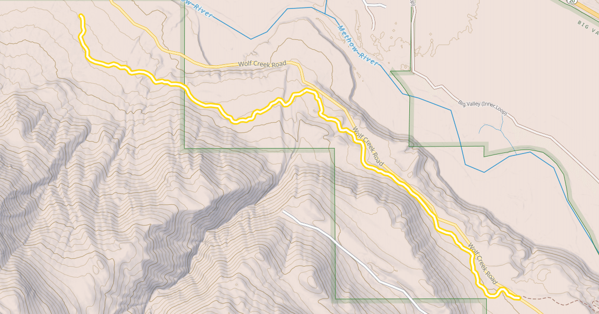 Map preview of Methow Community Trail- Wolf Ridge to Browns Farm