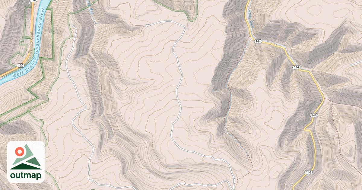 Map of Beech Creek Snowmobile Trails