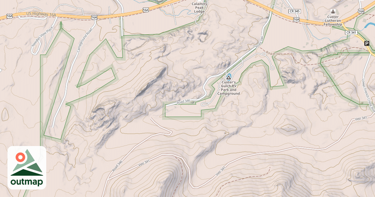 Map of CUSTER MTN CUT-OFF
