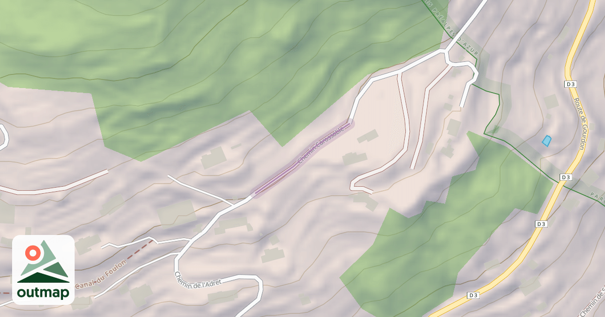 Map of Chemin de l'Adret