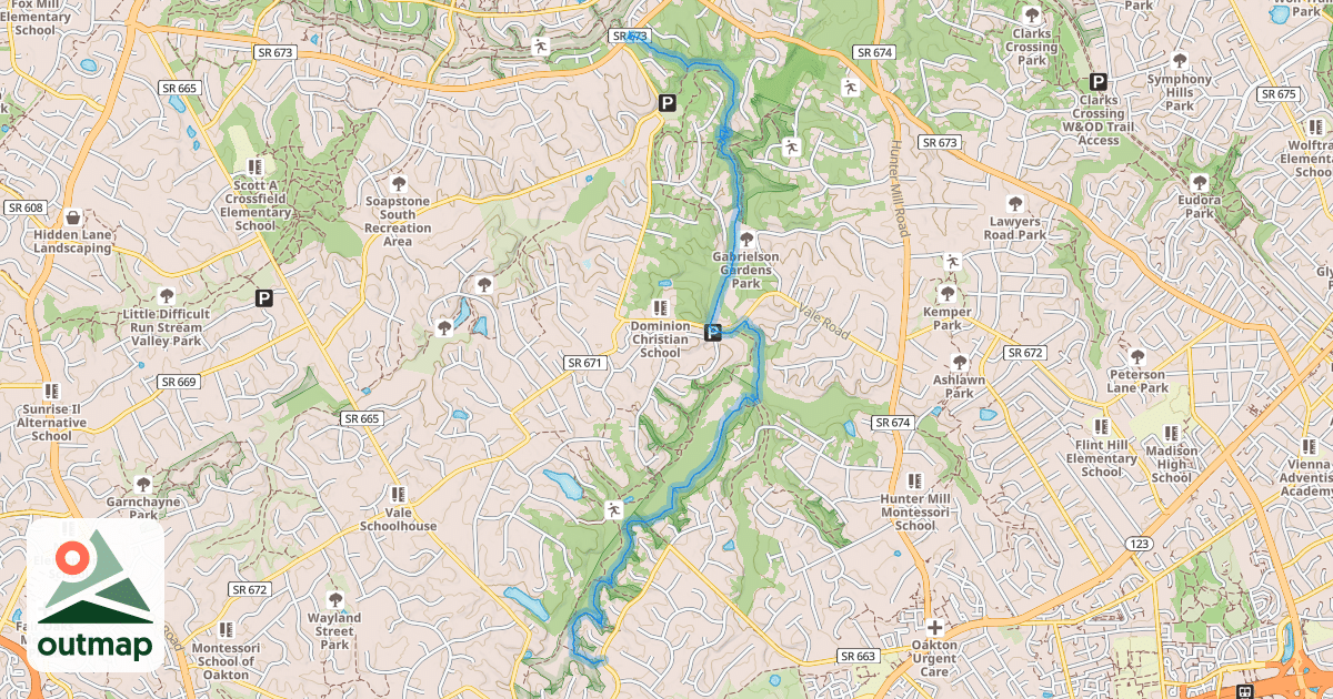 Map of Cross County Trail