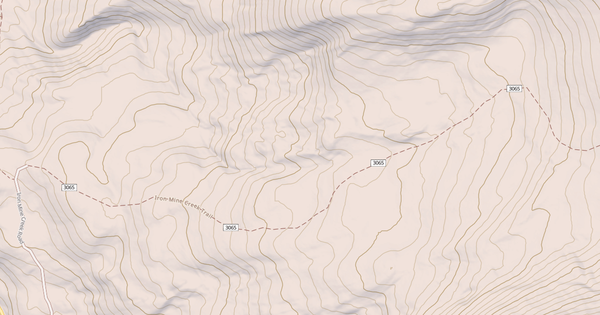 Map preview of Iron Mine Creek