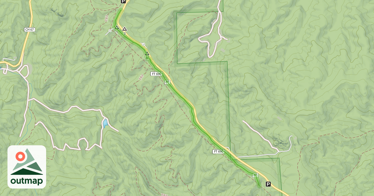Map of Beginner Trail 627