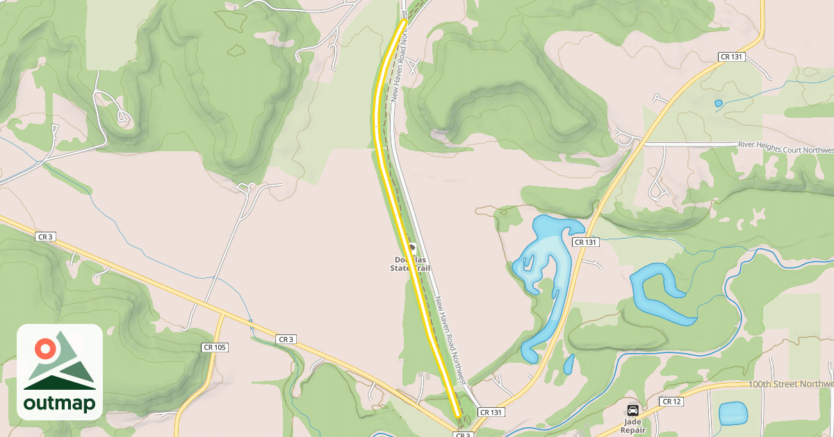Map of Douglas State Trail