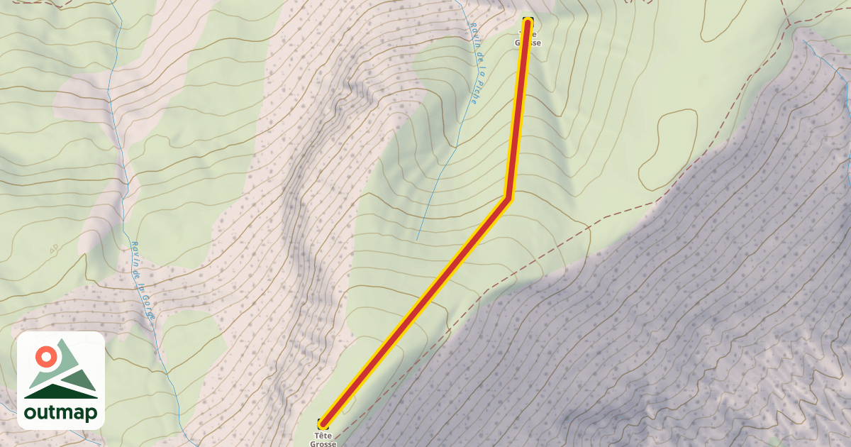 Map of Tête Grosse