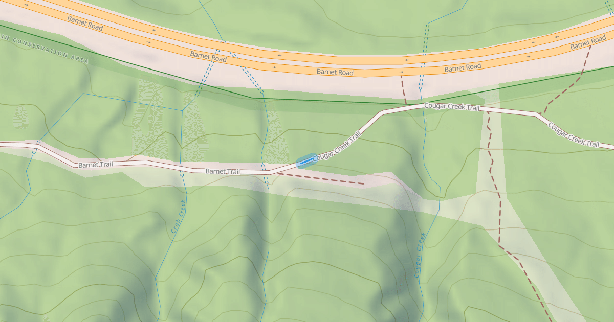 Map preview of Cougar Creek Trail