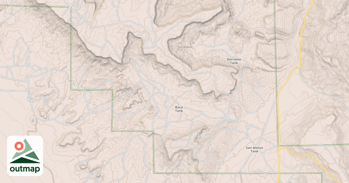Map of SAN MATEO MESA
