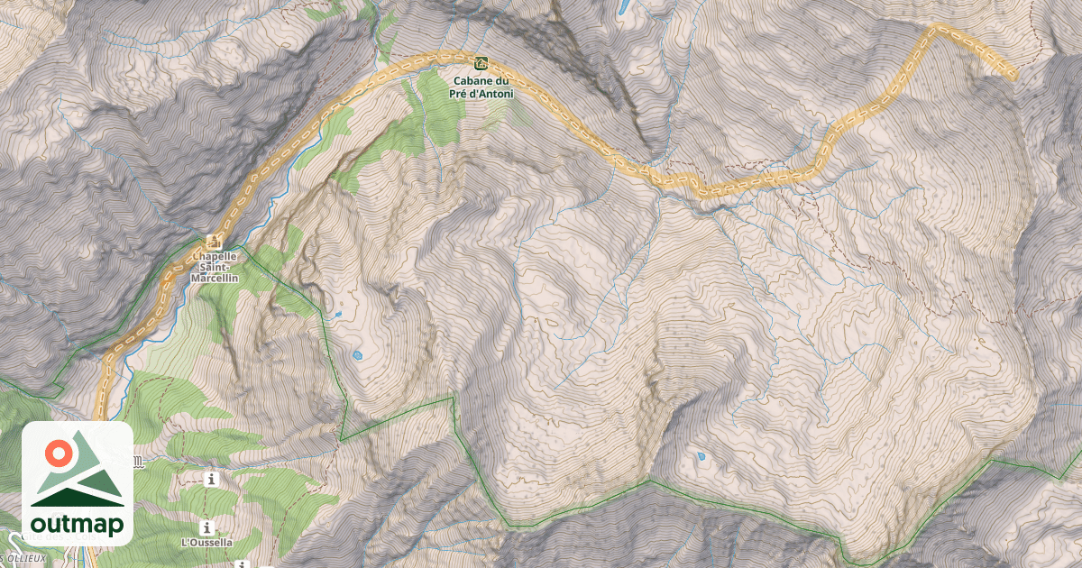 Map of Le Mourre Froid — Champ Perchier