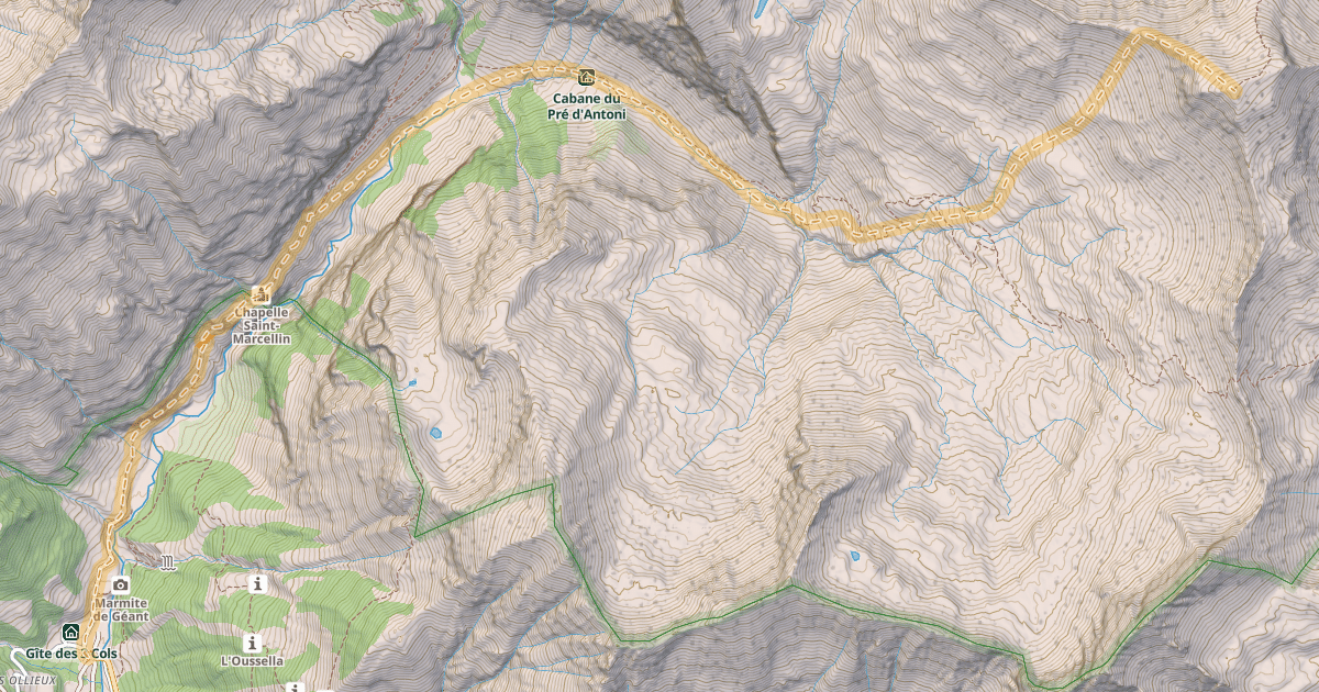 Map preview of Le Mourre Froid — Champ Perchier