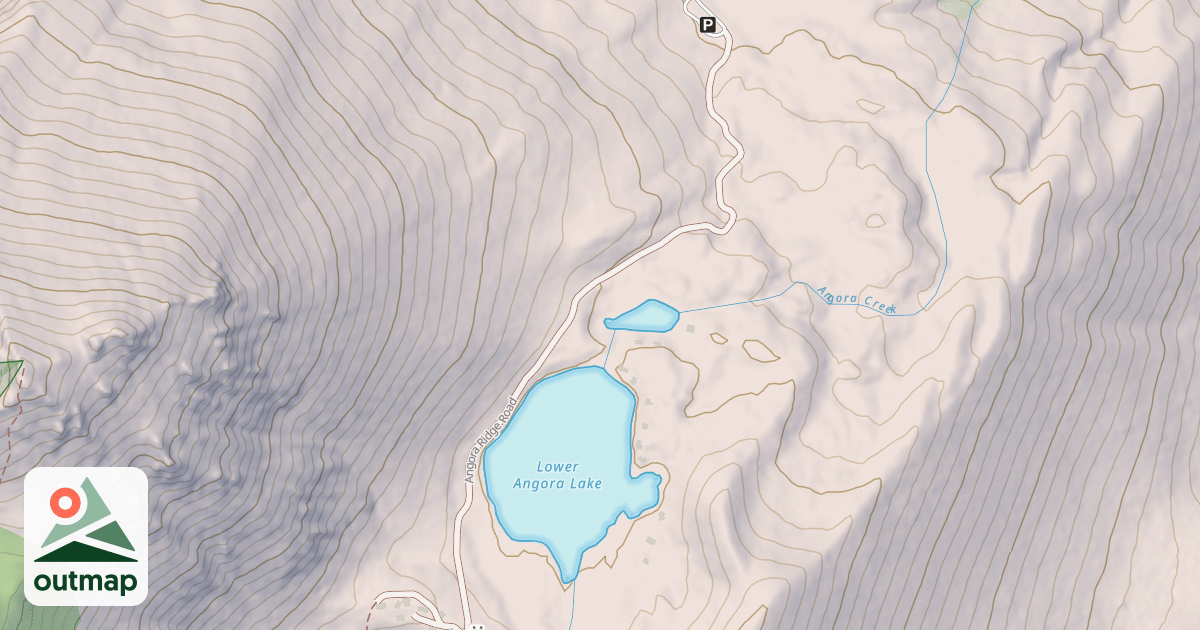 Map of ANGORA RESORT SERVICE ROAD