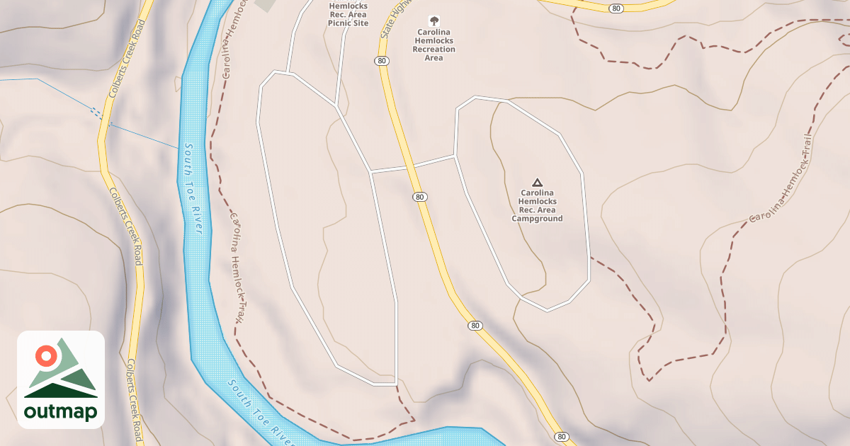 Map of CAROLINA HEMLOCKS