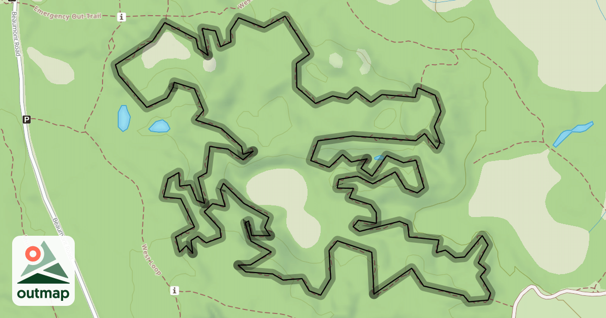Map of Highland Mountain Bike Trails - C Loop