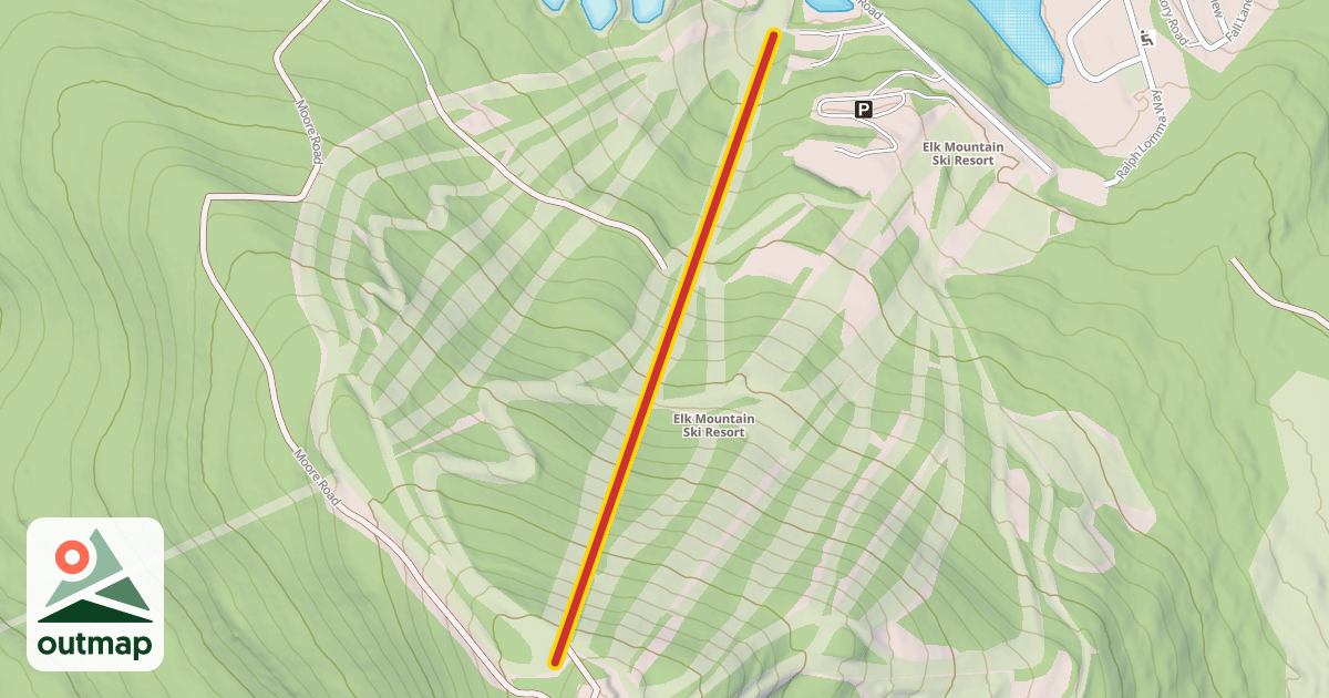 Map of Lift E North Chair