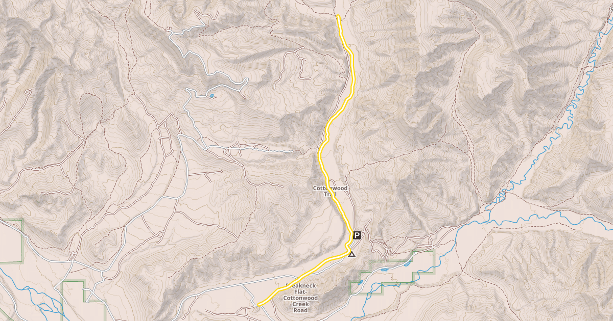 Map preview of Cottonwood Snowmobile Trail