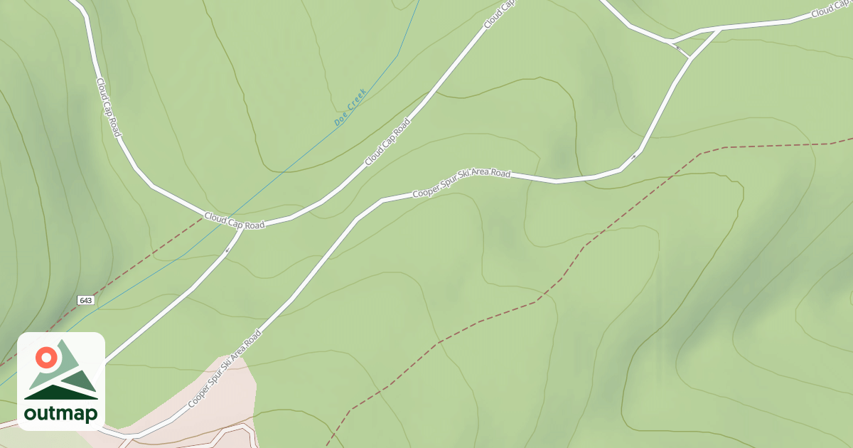 Map of COOPER SPUR SKI AREA