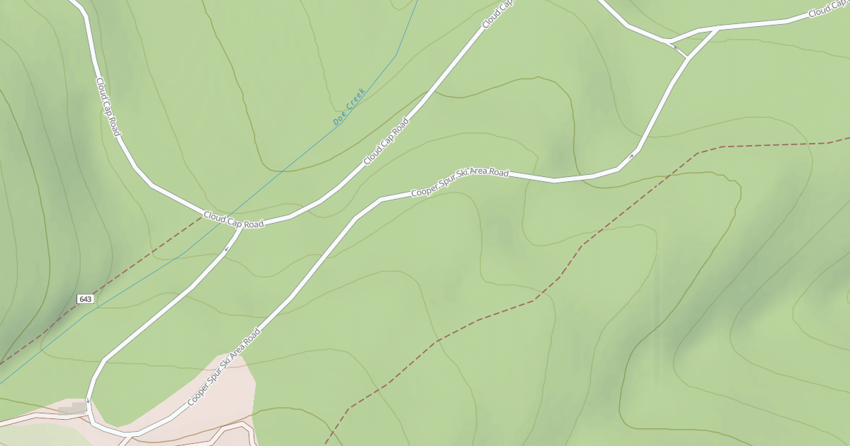 Map preview of COOPER SPUR SKI AREA