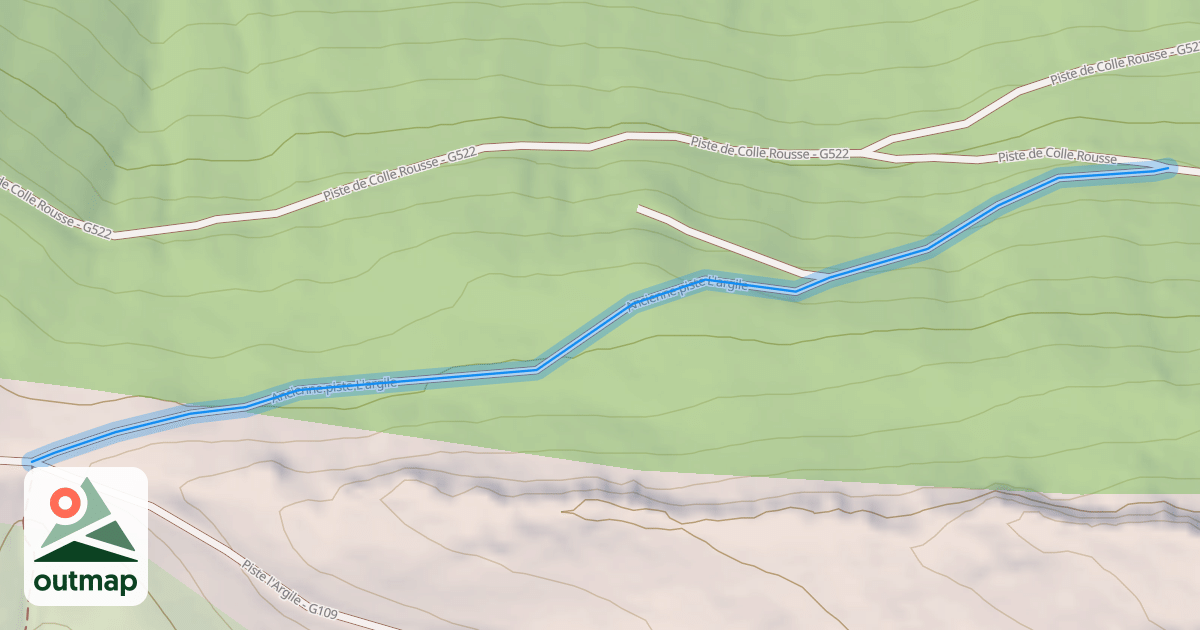 Map of Ancienne piste L'argile