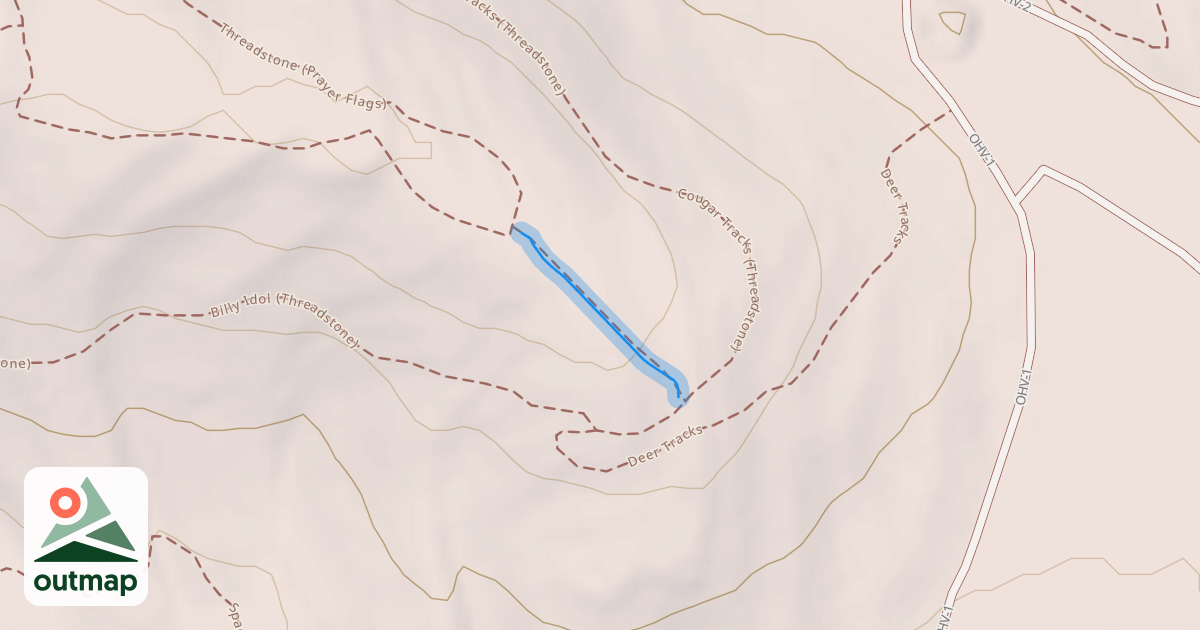 Map of Treadstone Shortcut Trail