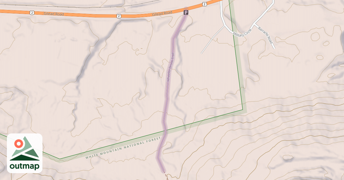 Map of Wheeler Brook Trail