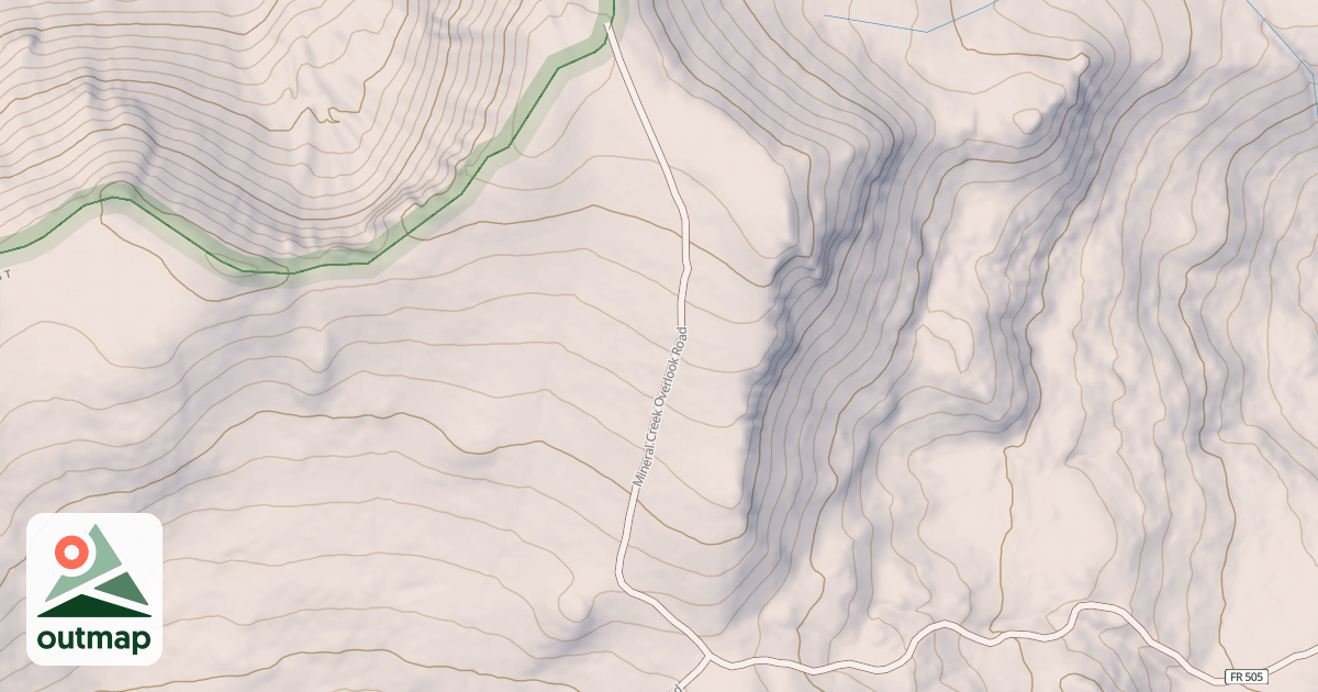Map of MINERAL CR OVERLOOK