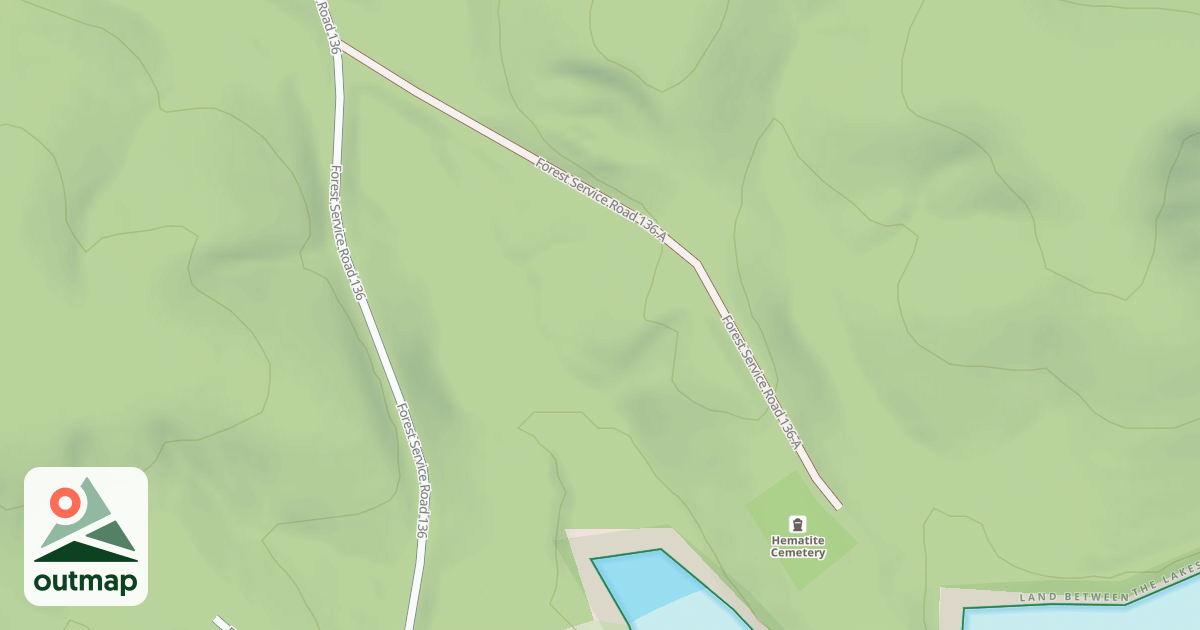 Map of HEMATITE CEMETERY ACCESS ROAD