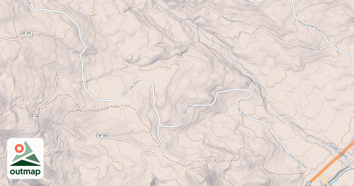 Map of SOUP CREEK