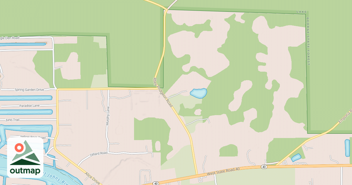 Map of Lake George State Forest Trail