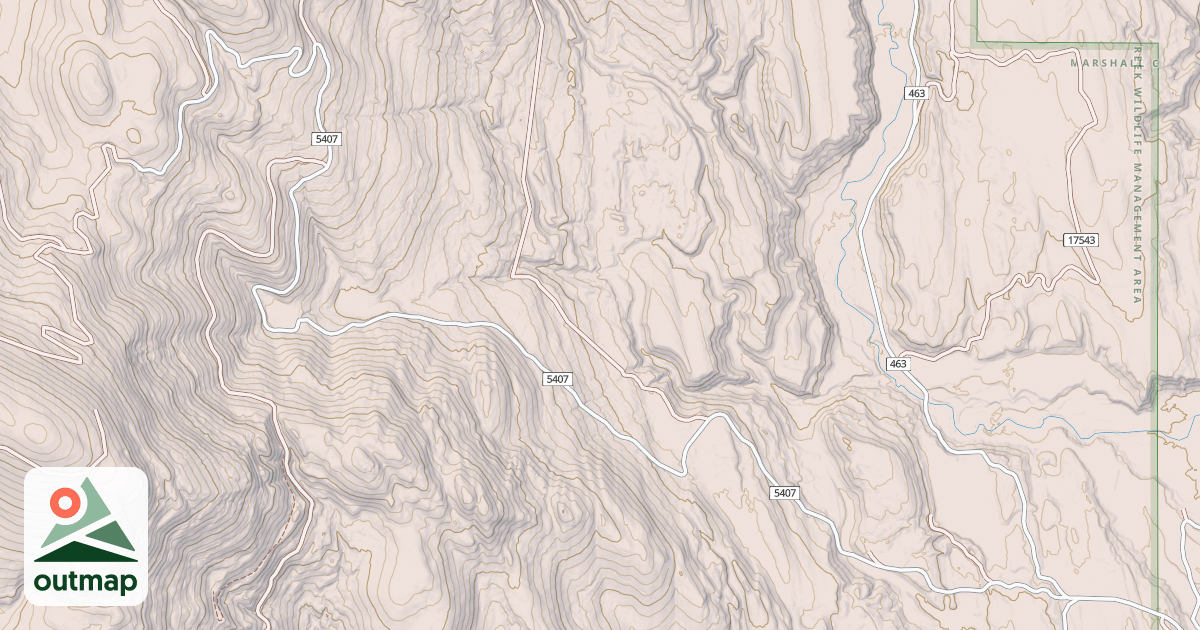 Map of HENRY MOUNTAIN