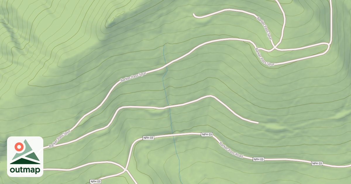 Map of BARKER PASS SPUR