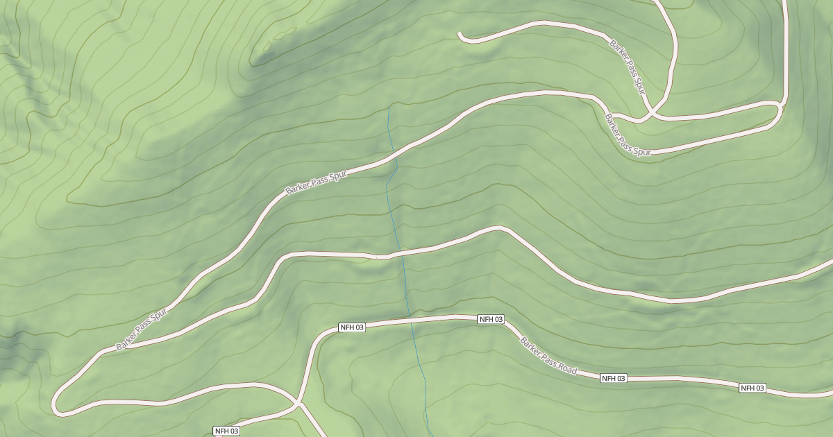 Map preview of BARKER PASS SPUR