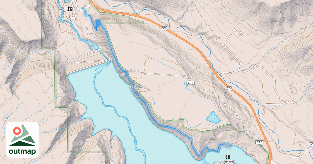 Map of Enchanted Mesa Trail