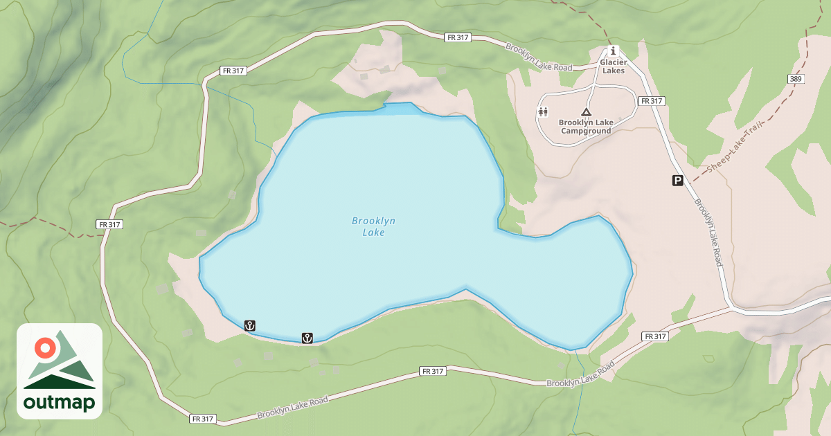 Map of BROOKLYN LAKE RD.