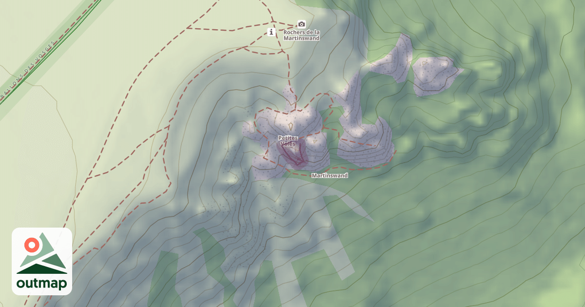 Map of Petit Cervin