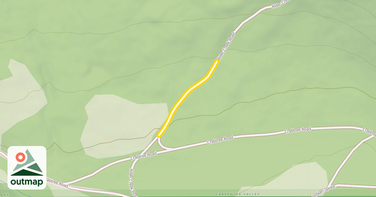 Map of Alder Creek Road