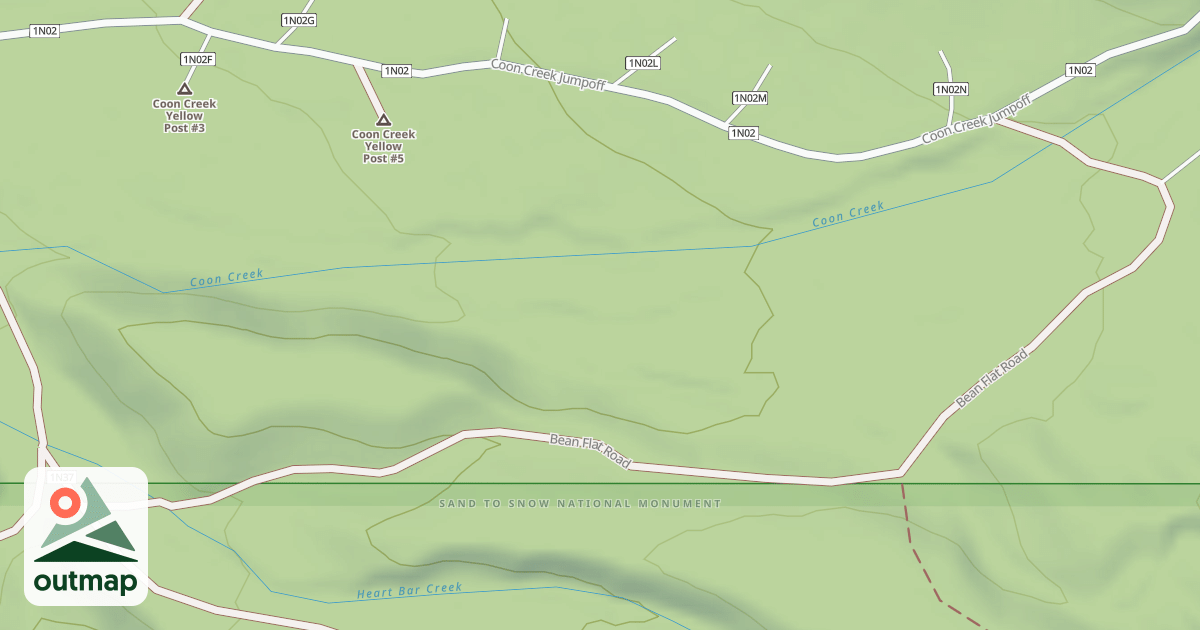 Map of BEAN FLAT