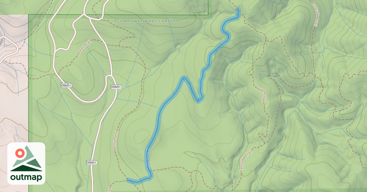 Map of Ridge Trail