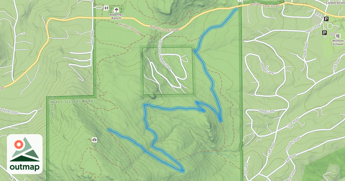 Map of Evergreen Mtn East Trail