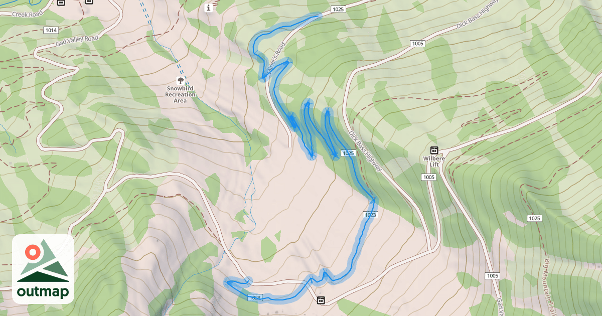 Map of Mid-Way Trail