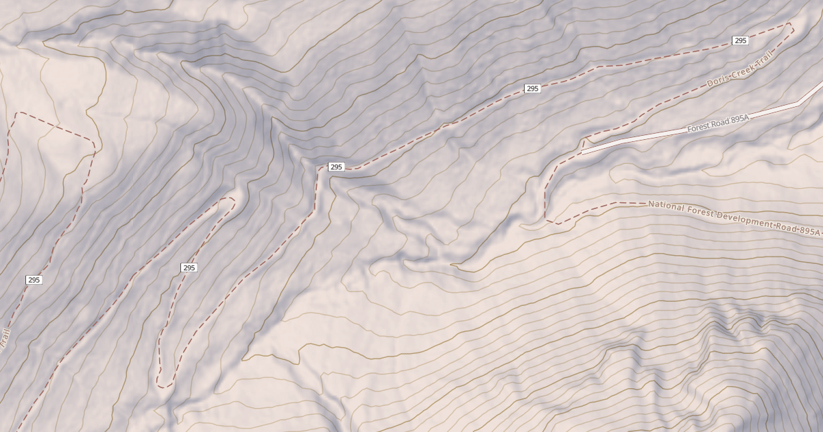 Map preview of Doris Creek