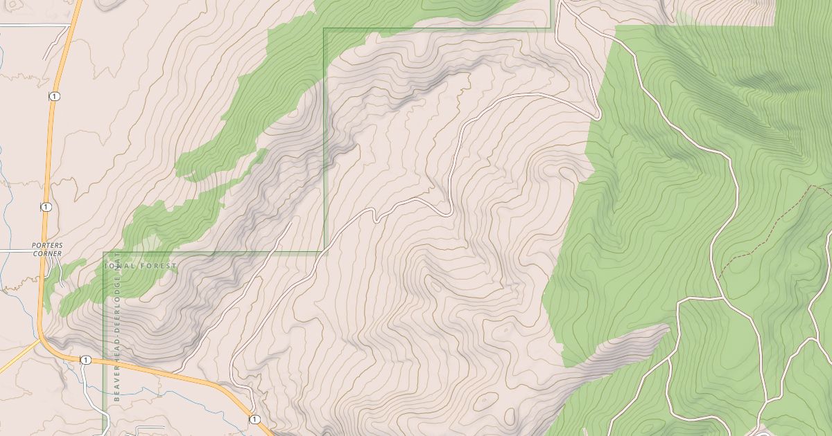 Map preview of RUNYON GULCH