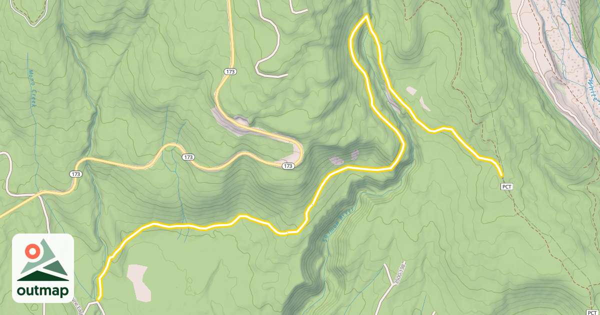 Map of Yellow Jacket Ski Trail