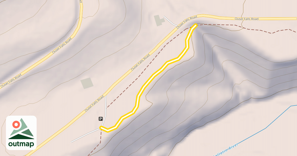 Map of Ousel Falls Trail