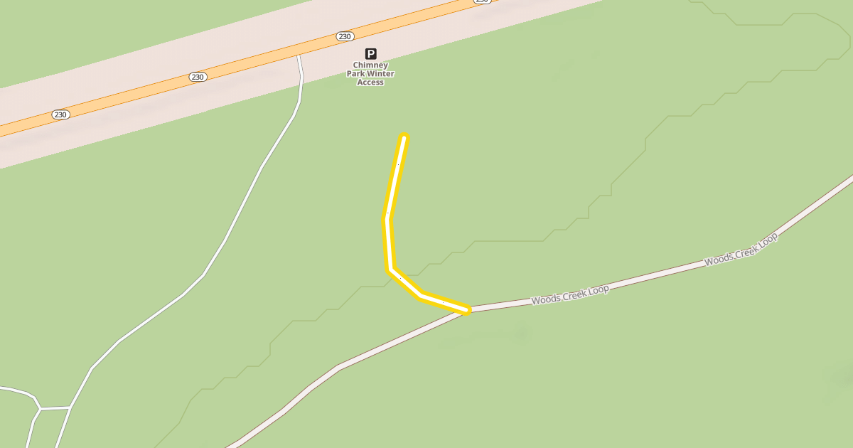 Map preview of Woods Creek Loop