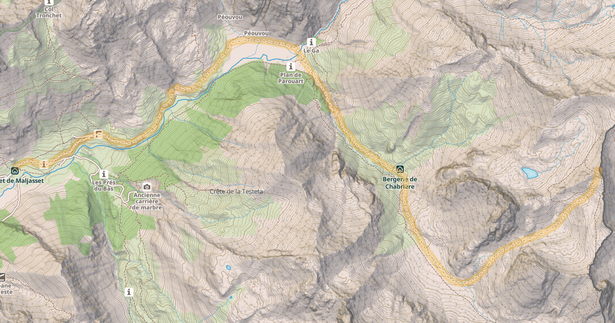 Map preview of Tête de Gandin — Maljasset