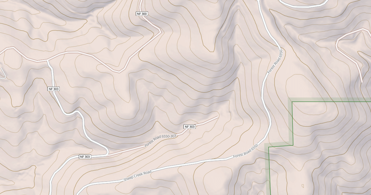 Map preview of USFS National Forest System Roads {64EB1665-68E5-4F28-8EEF-6E2F24BF3B15}