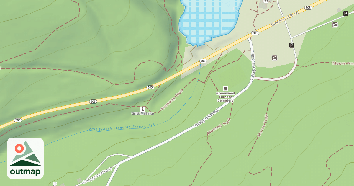 Map of Greenwood Furnace State Park Trails