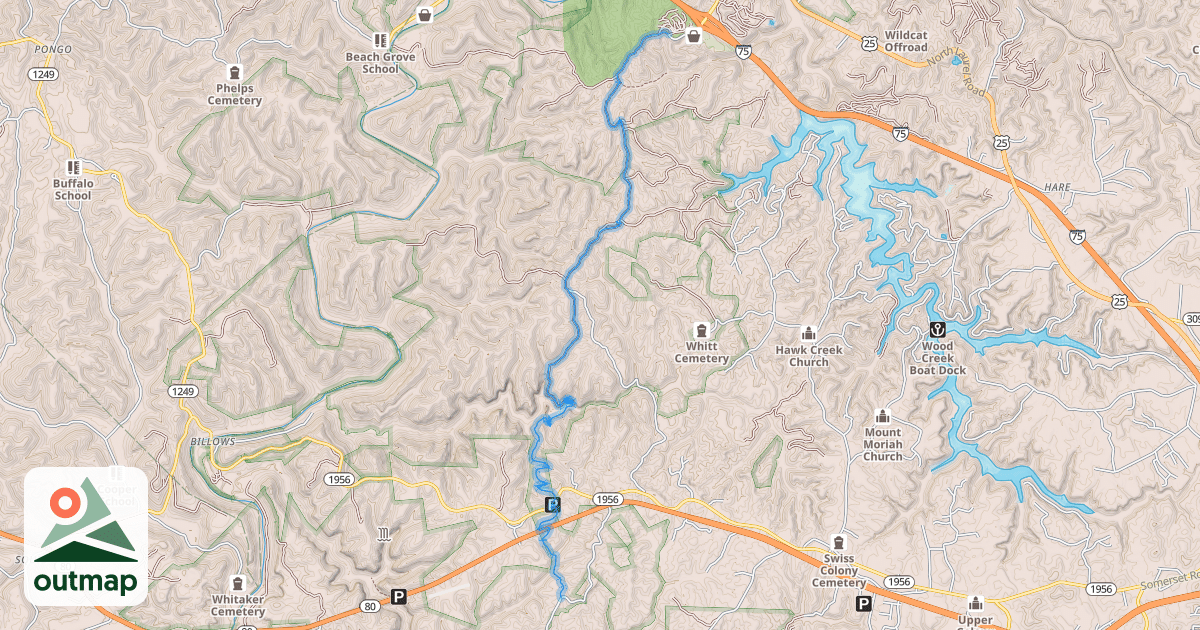 Map of Sheltowee Trace