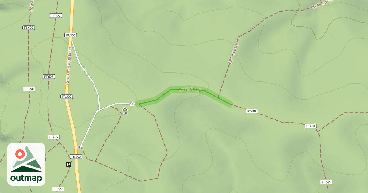 Map of Trail 681.E